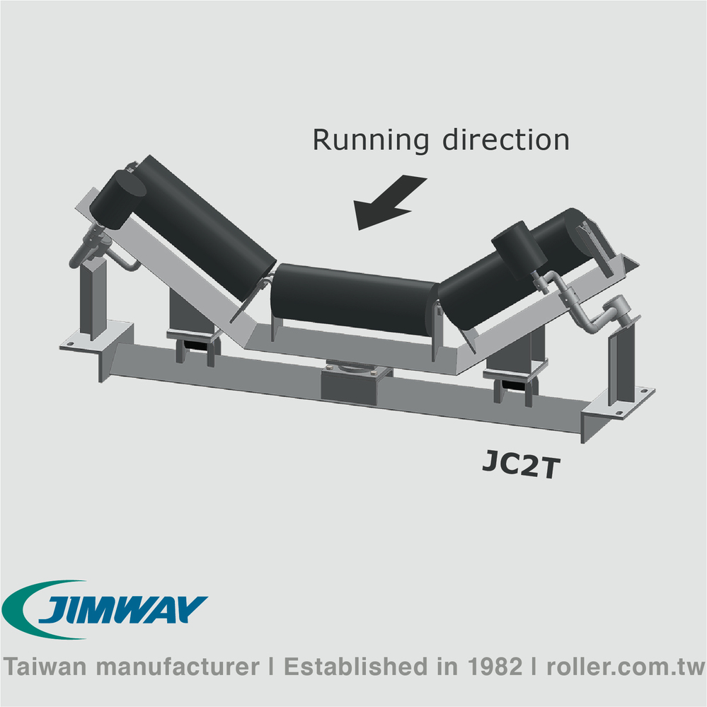 self-training carrying idler