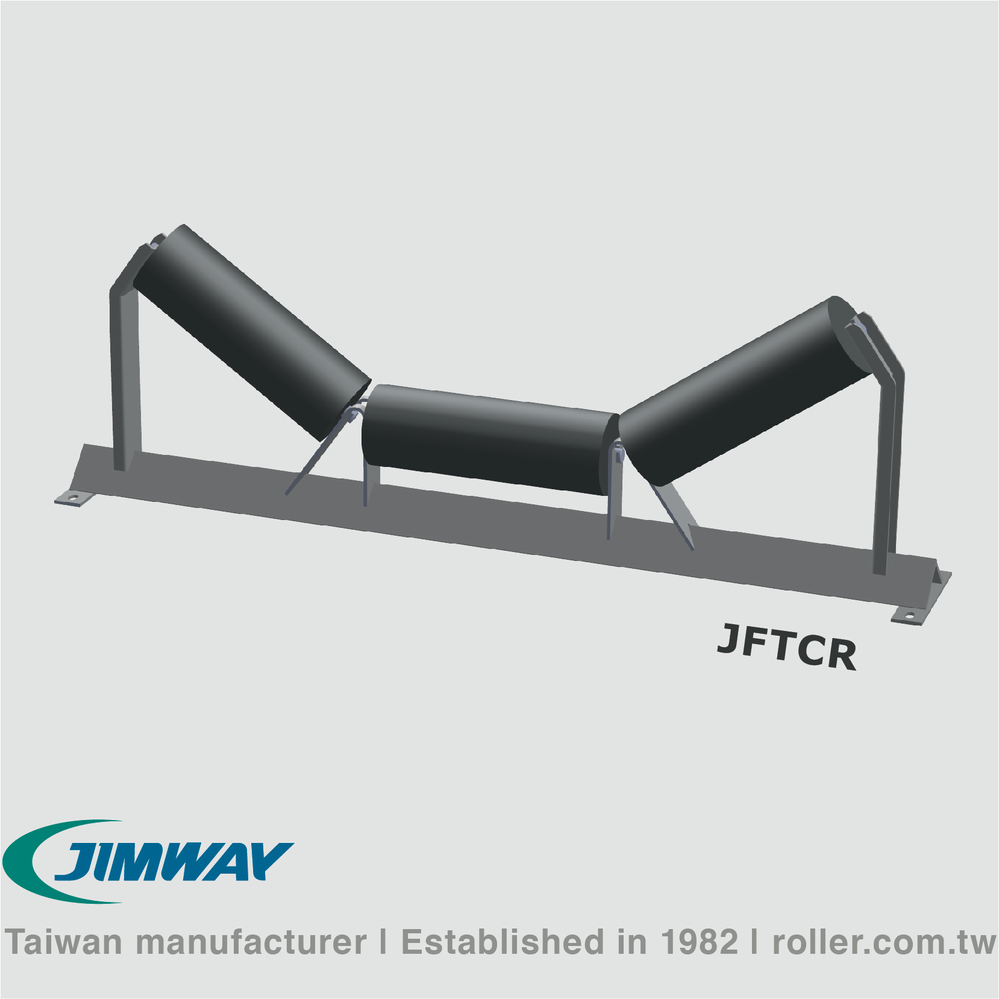 forward tilted carrying idler